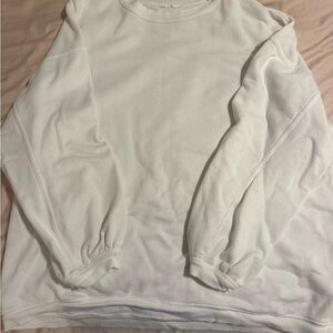Aerie white crew neck sweatshirt